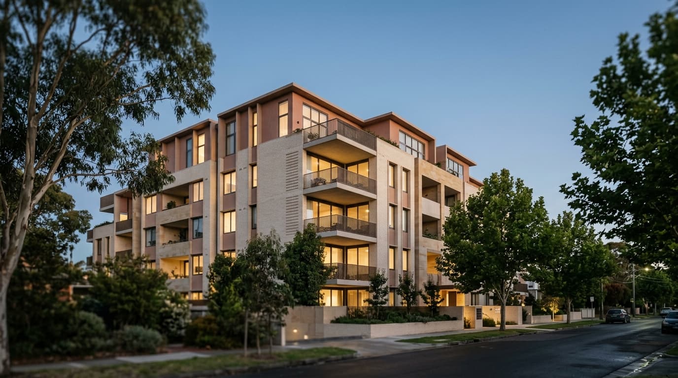 Australian inner-suburban apartment building at dusk — foreign resident capital gains tax