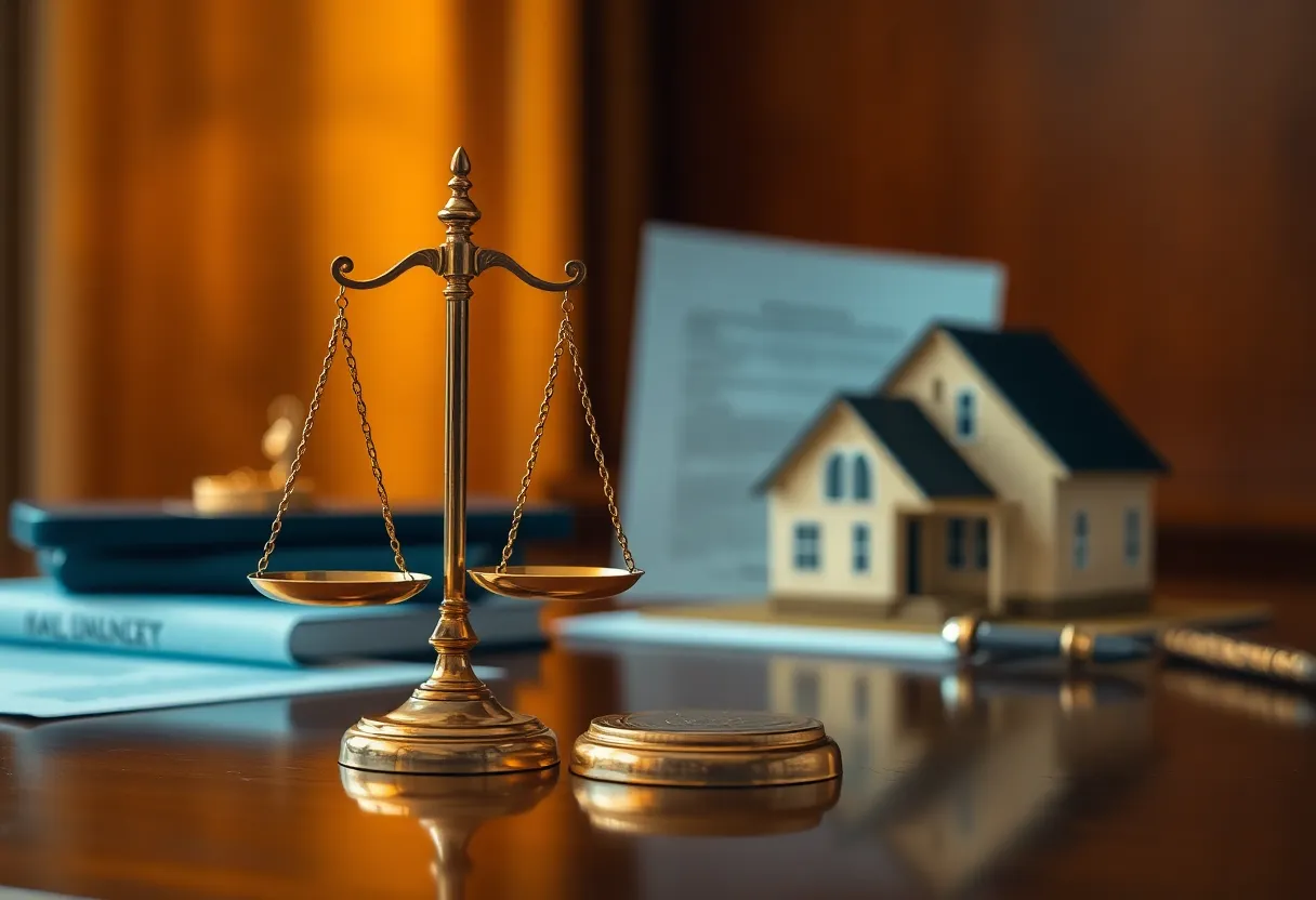 Family court property valuation — scales of justice