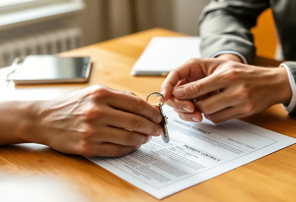 Property valuation for mortgage — exchanging house keys