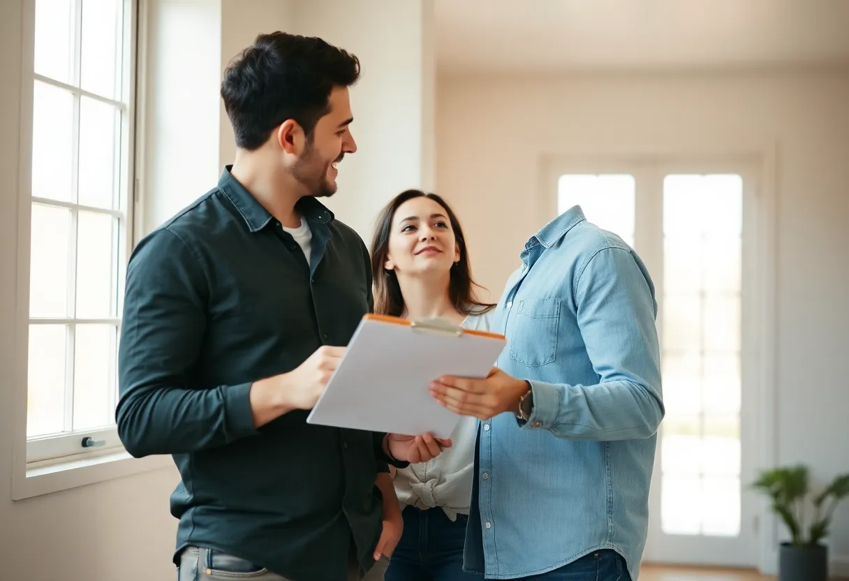 Pre-purchase property valuation — buyers inspecting home