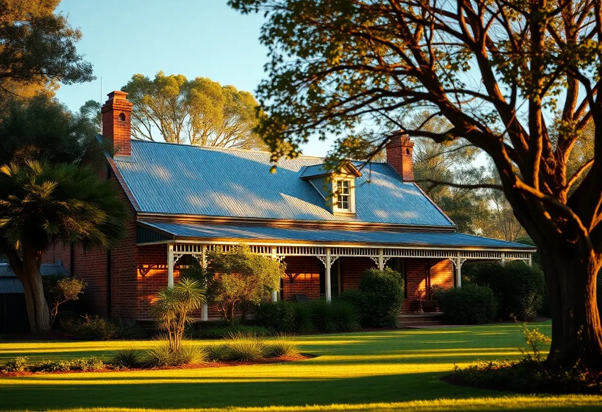 Retrospective property valuation — historical Australian home